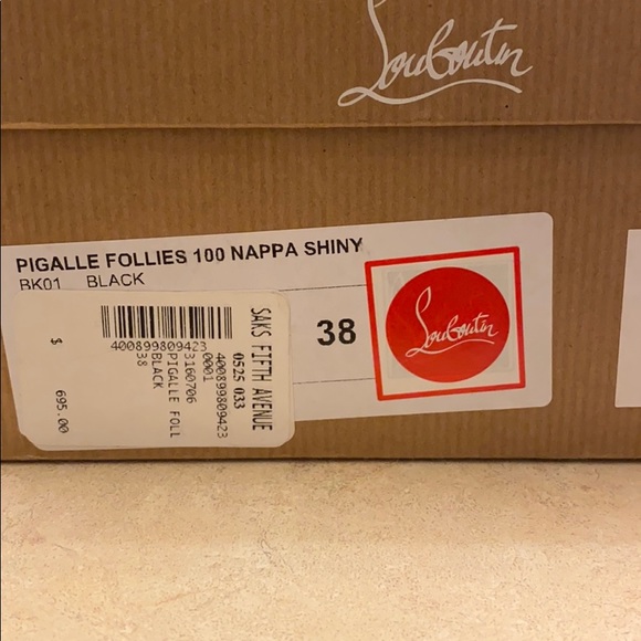 Red Bottoms!  Pigalle Follies 100 Nappa Shiney - Picture 5 of 6